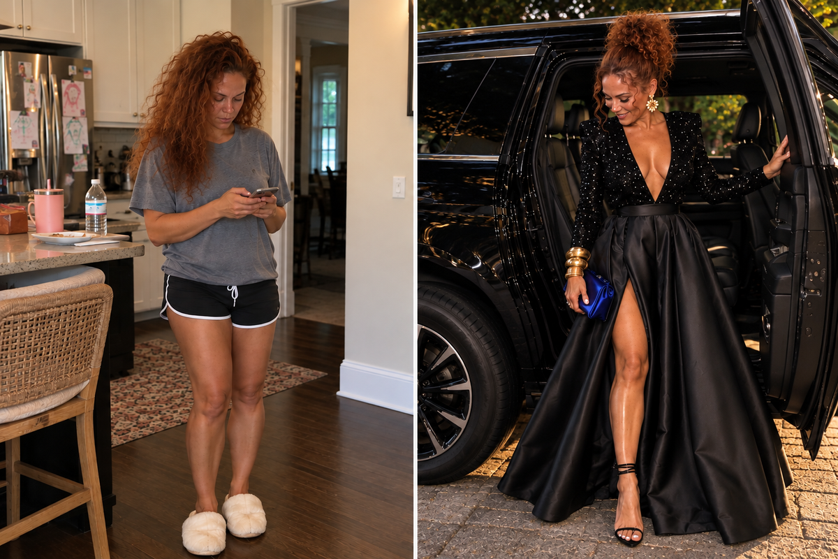 Before and after event styling transformation